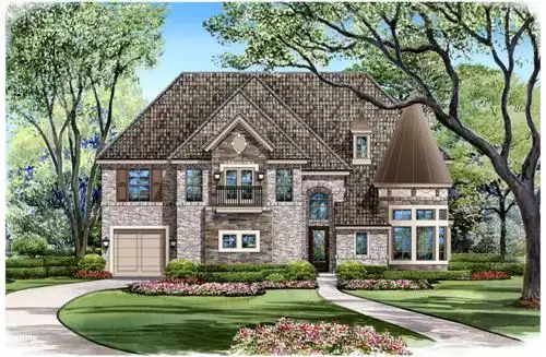 image of french country house plan 5203
